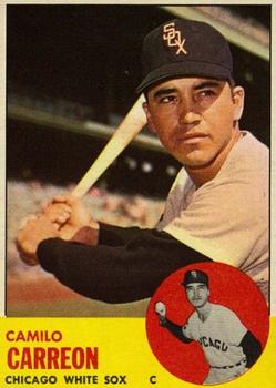 1963 Topps Baseball Cards      308     Camilo Carreon